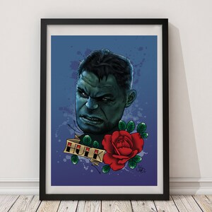 Hulk Tattoo Print