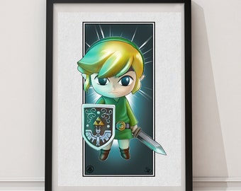 Link from The Legend of Zelda: The Wind Waker Print