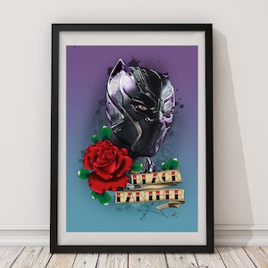 Black Panther Tattoo Print