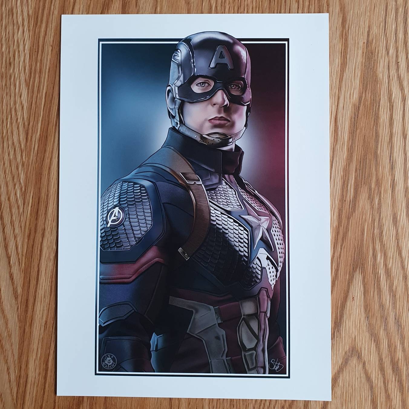 Captain America Avengers Art Print - Etsy