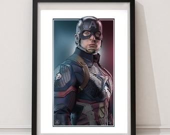 Captain America Avengers - Art Print