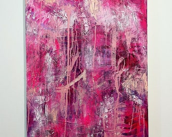 ORIGINAL ABSTRACT ART, Abstract Painting, Pink Painting, Abstract Art, Pink Decor, Colourful Home, Urban Art, Neon Pink, Gina Love Art