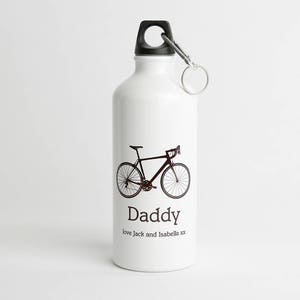 Personalized Water Bottle Sports Bottle Bike Gifts Gifts for Cyclists Bicycle Gifts Dad Gift Father's Day Gifts WB003 image 1