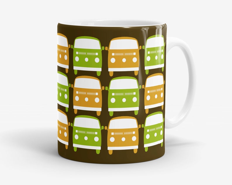 Campervan Mok, T2 Late Bay, Koffiemok, Campervan Cadeau, Cadeau voor papa, Retro Cadeaus, MG821 afbeelding 1