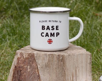 Camping Mug, Mountaineering Gifts, Climbing Gift, Handmade Enamel Mug, Mountain Mug, Wanderlust, Adventure, Coffee Mug, Hiking Gifts, EM04