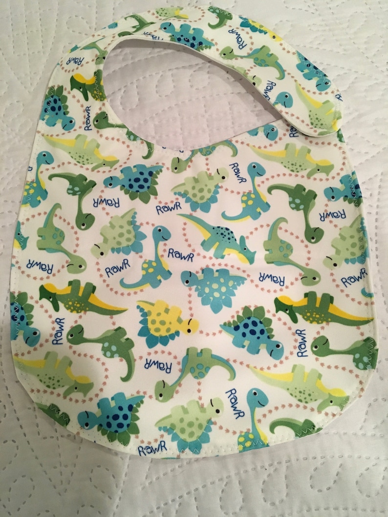 Babyville dinosaur licensed waterproof fabric bib
