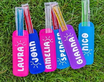 Personalized Neoprene Popsicle Holder – Spring and Summer Party Favors