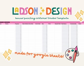 Banner Painting Tracker Template - Google Sheets