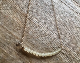 Dainty Calcite Natural Gemstone Necklace Understated Elegance