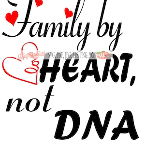 Famille par cœur pas ADN numérique svg png pdf jpg AI dxf eps studio3 imprimable coupe fichier père fête des mères anniversaire beau-père belle-mère