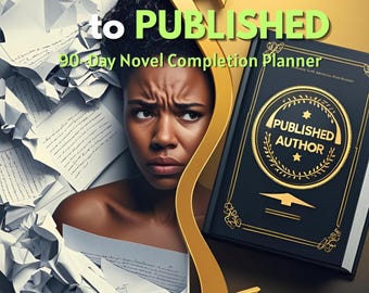 Planificador de escritura de novelas rellenable e imprimible / Seguimiento de finalización de libros en 90 días / Diario de escritura de ficción / Registro diario de escritura / Productividad del autor