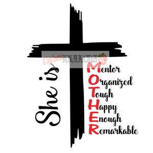 Ela é a mãe mentora organizada resistente feliz o suficiente notável svg png pdf jpg AI dxf eps studio3 arquivo cortado para impressão mãe mamãe mamãe mamãe