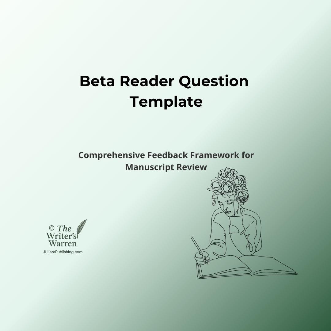 Beta Reader Template: Professional Manuscript Feedback System (MS Word ...