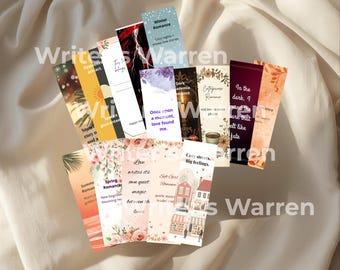 Printable Romantik Lesezeichen | Romanze Trope Lesezeichen | Niedliche Lese Zitate | Buchliebhaber Geschenk | Sofort PDF Download