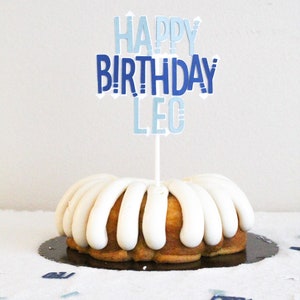 Personalized Happy Birthday Cake Topper image 2