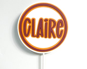 Custom Shape Cake Topper || Personalized Cake Topper