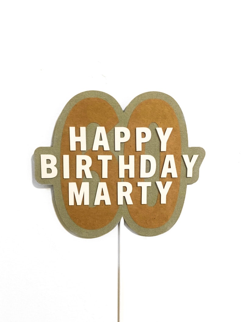 Personalized Happy Birthday Cake Topper image 5