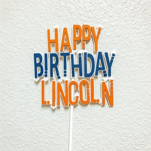 Personalized Happy Birthday Cake Topper image 4