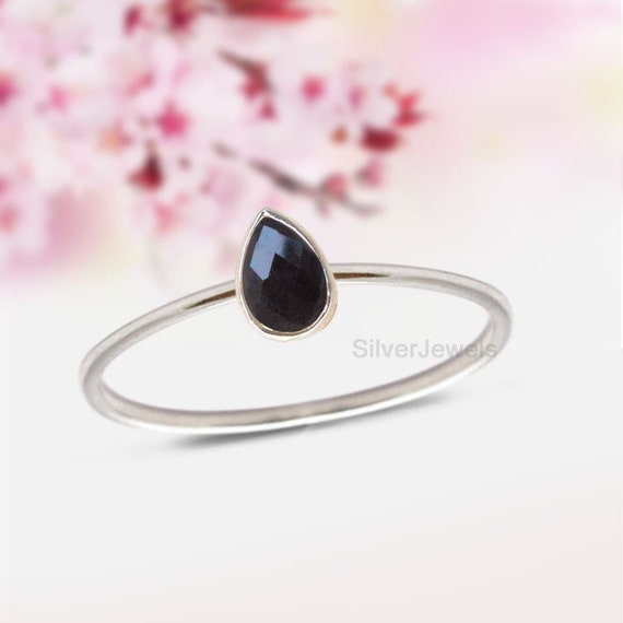 Garnet and moonstone stacking rings handmade in sterling silver Gifts for her christnas gifts handmade gifts