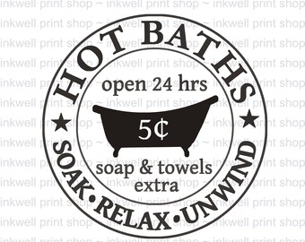 Bathroom Sign Svg Etsy