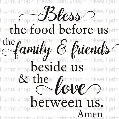 Bless the Food Before Us Svg Family Svg File Religious - Etsy
