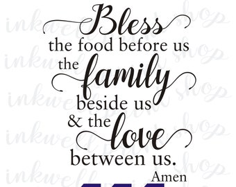 Bless The Food Before Us Svg Etsy