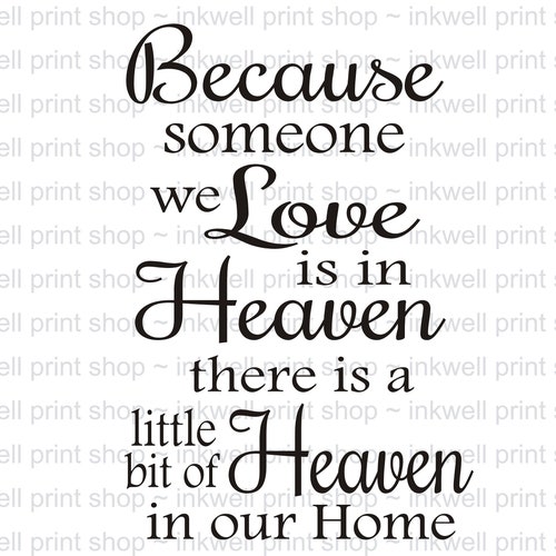 Because Someone We Love is in Heaven Digital File SVG PNG - Etsy