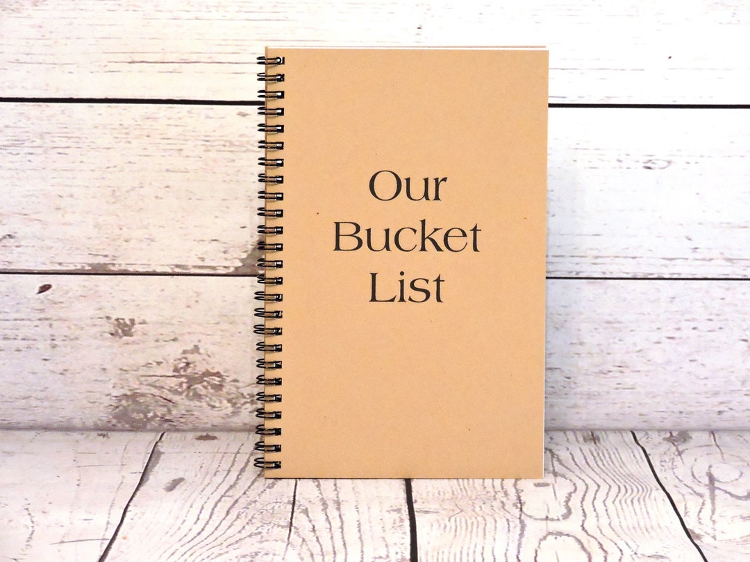 Our Bucket List Journal Blank Book, Spiral Journal, Gift for Him, Gift