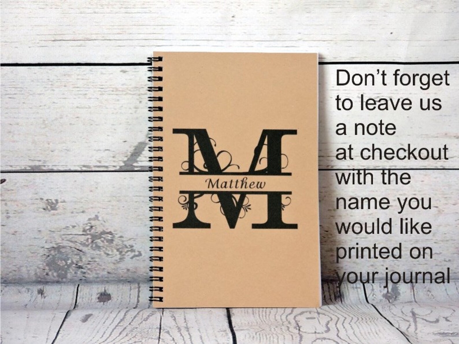 Monogramed Journal Personalized Personalized Blank - Etsy
