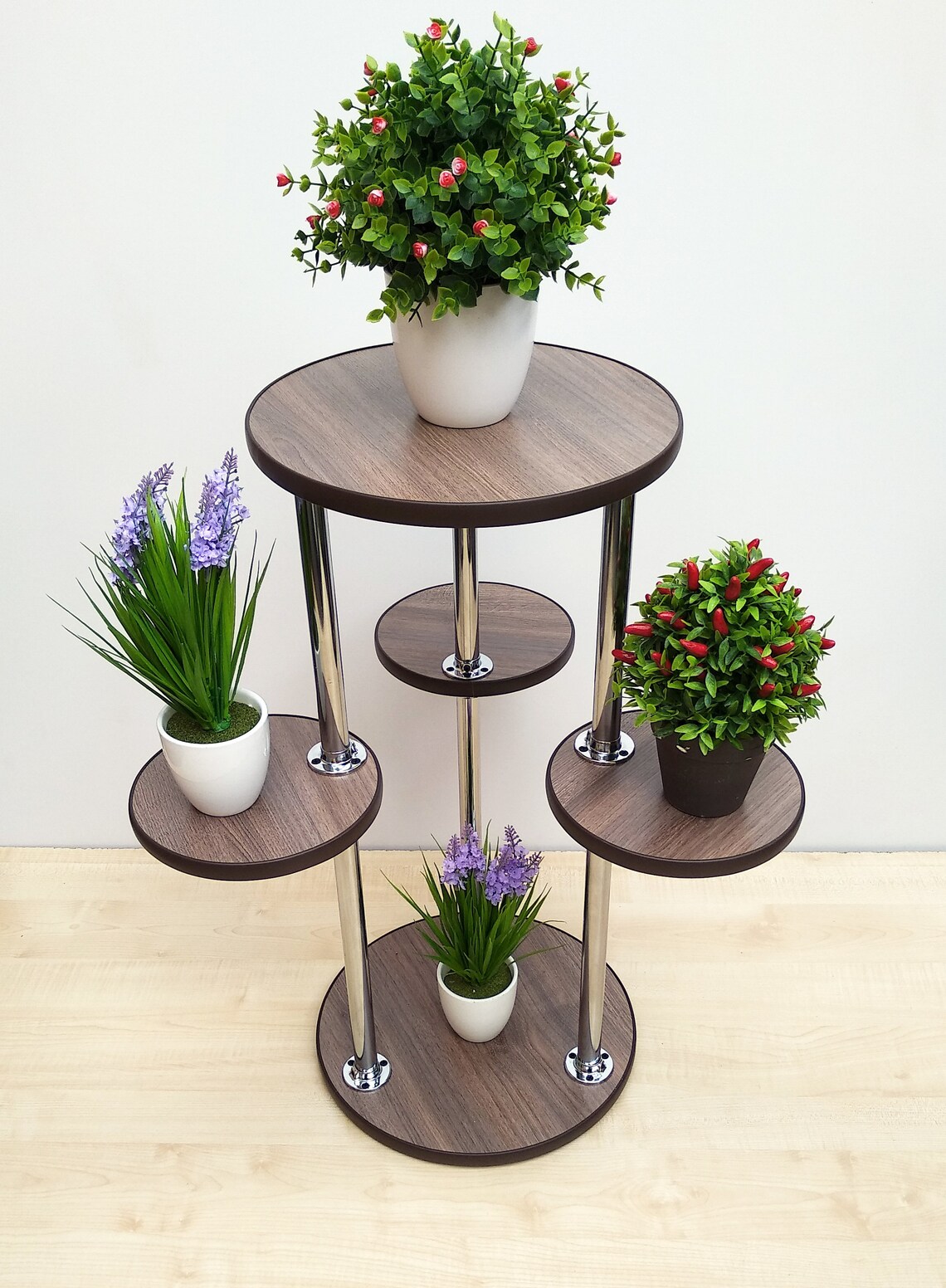 Indoor plant stand Tall plant stand Indoor planter Multi tier Etsy