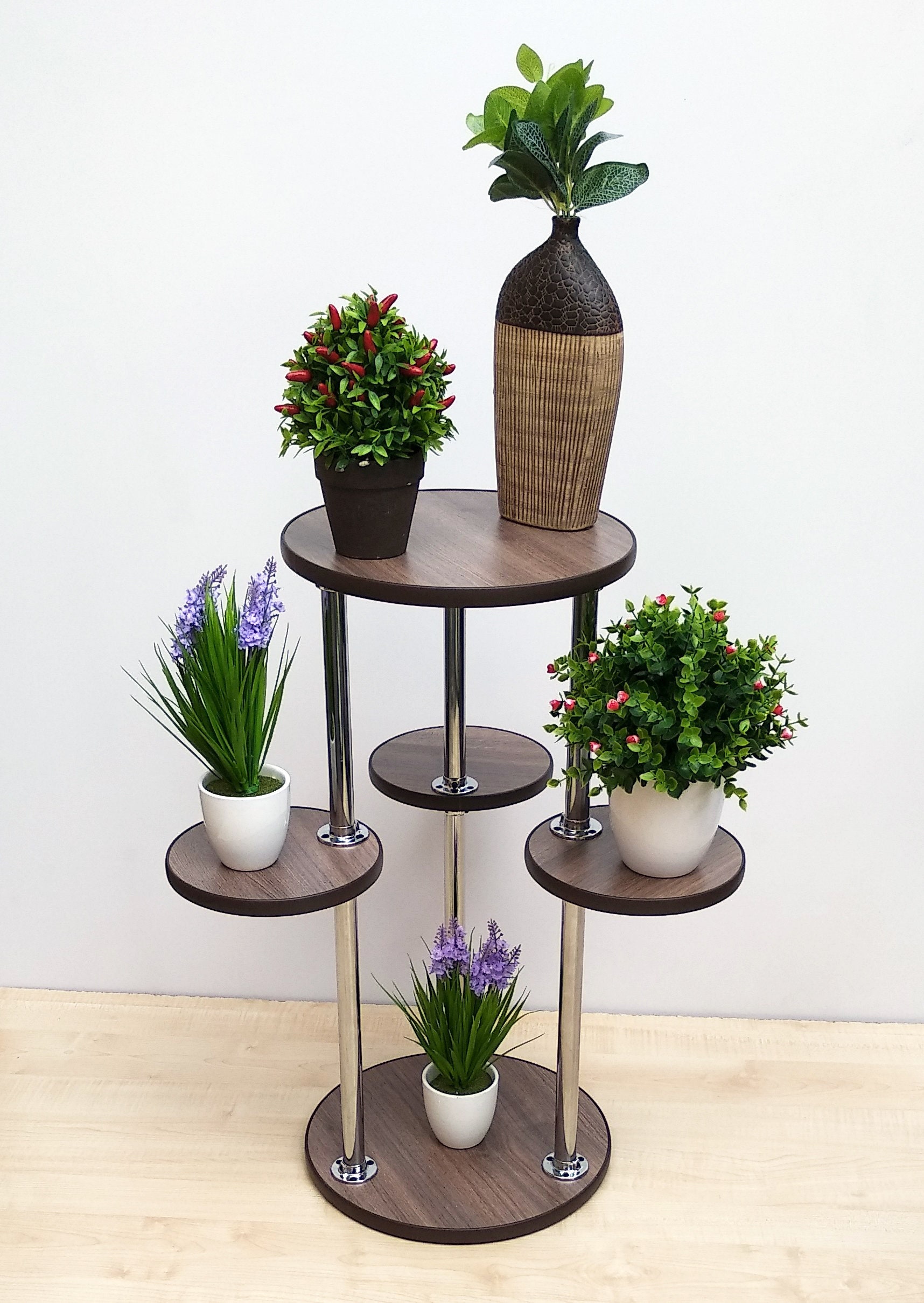 Indoor plant stand Tall plant stand Indoor planter Multi tier Etsy