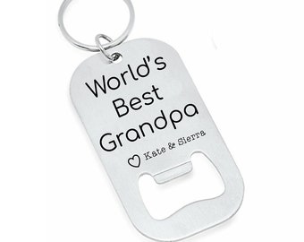 Worlds Best Grandpa Bottle Opener Fathers Day Gift Number One Grandpa Gift Idea For Him Bottle Opener For Him