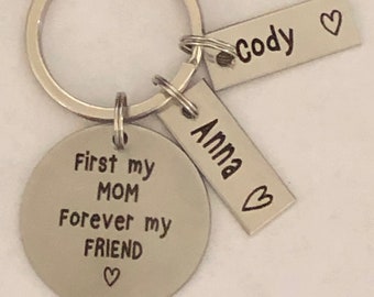 First My Mom Forever My Friend, Mothers Day Keychain, Gift for Mom, Mothers Day Keychain