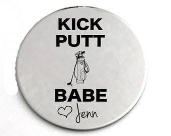 Personalized Golf Ball Marker: Stainless Steel Valentines Gift