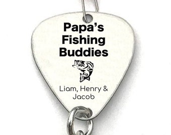 Papas Fishing Buddies Grandpa Fishing Lure Gift for Grandpa Fathers Day Gift For Papa Fishing Gift from Kids