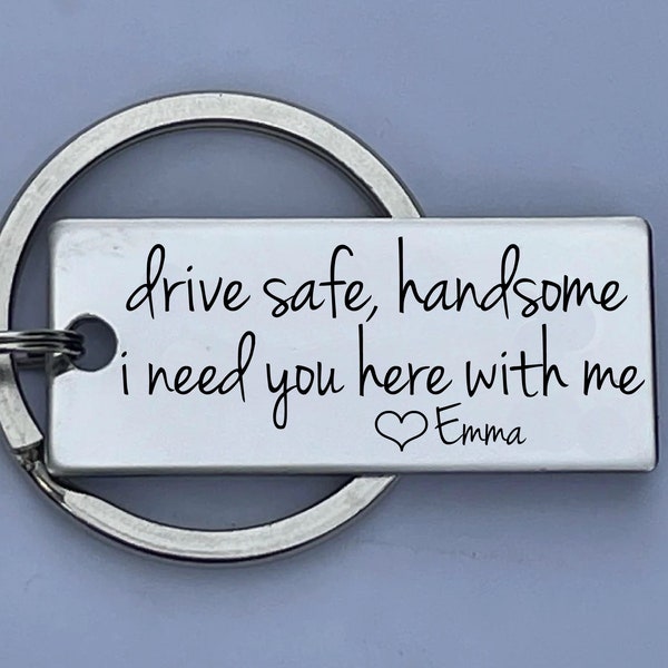 Drive Safe Handsome Keychain For Men - Personalized Initial Gift For Dad, Husband, Boyfriend - View #6