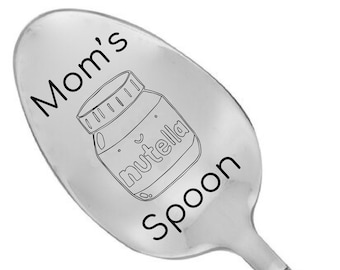 Moms Nutella Spoon Mothers Day Gift Engraved Spoon Gift For Mom Gift For Mommy Personalized Spoon