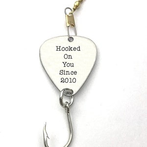 Hooked On You - Custom Fishing Lure - Custom Engraved Anniversary Gift - Gift for Husband - Boyfriend Gift - Fishing Gift
