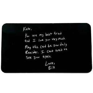 Actual Handwriting Wallet Card - Handwritten Using Your Own Writing - Long Distance Relationship
