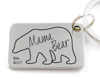 Mama Bear Key Chain - Personalized Gift For Mom