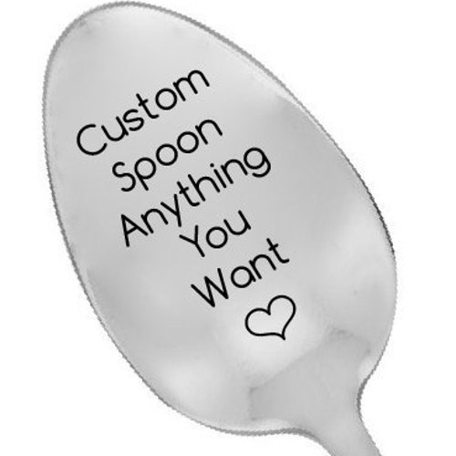 Customized Spoon Personalized Coffee Spoon Custom Spoon Etsy