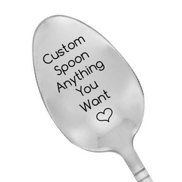 Customized Spoon - Valentines Day Gift - Anniversary Gift -  Custom Spoon - Personalized Spoons - Custom Engraved Spoon