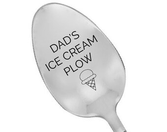 Dad's Ice Cream Plow Spoon - Personalized Engraved Gift