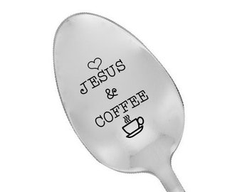 Jesus & Coffee Spoon: Personalized Engraved Christian Gift
