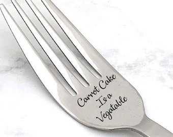 Custom Engraved Stainless Steel Fork: Personalized Serving Silverware