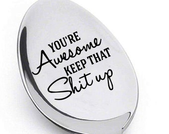 Funny Engraved Spoon Personalized Gift For Boyfriend Engraved Spoon Gift For Him Unique Birthday Gift For Husband Funny Gag Gift Idea