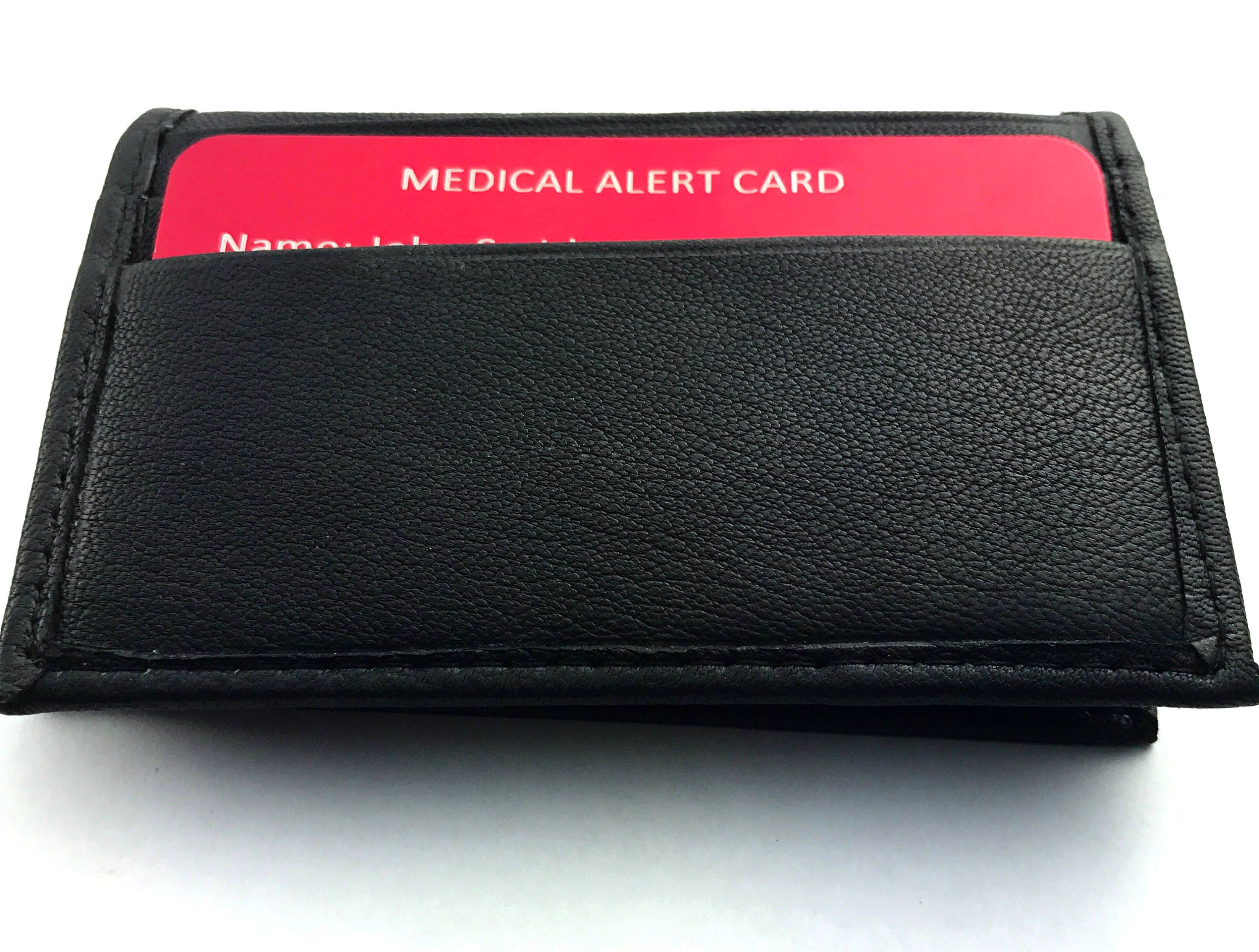 Medical Alert Card Emergency Wallet Card Custom Engraved Etsy