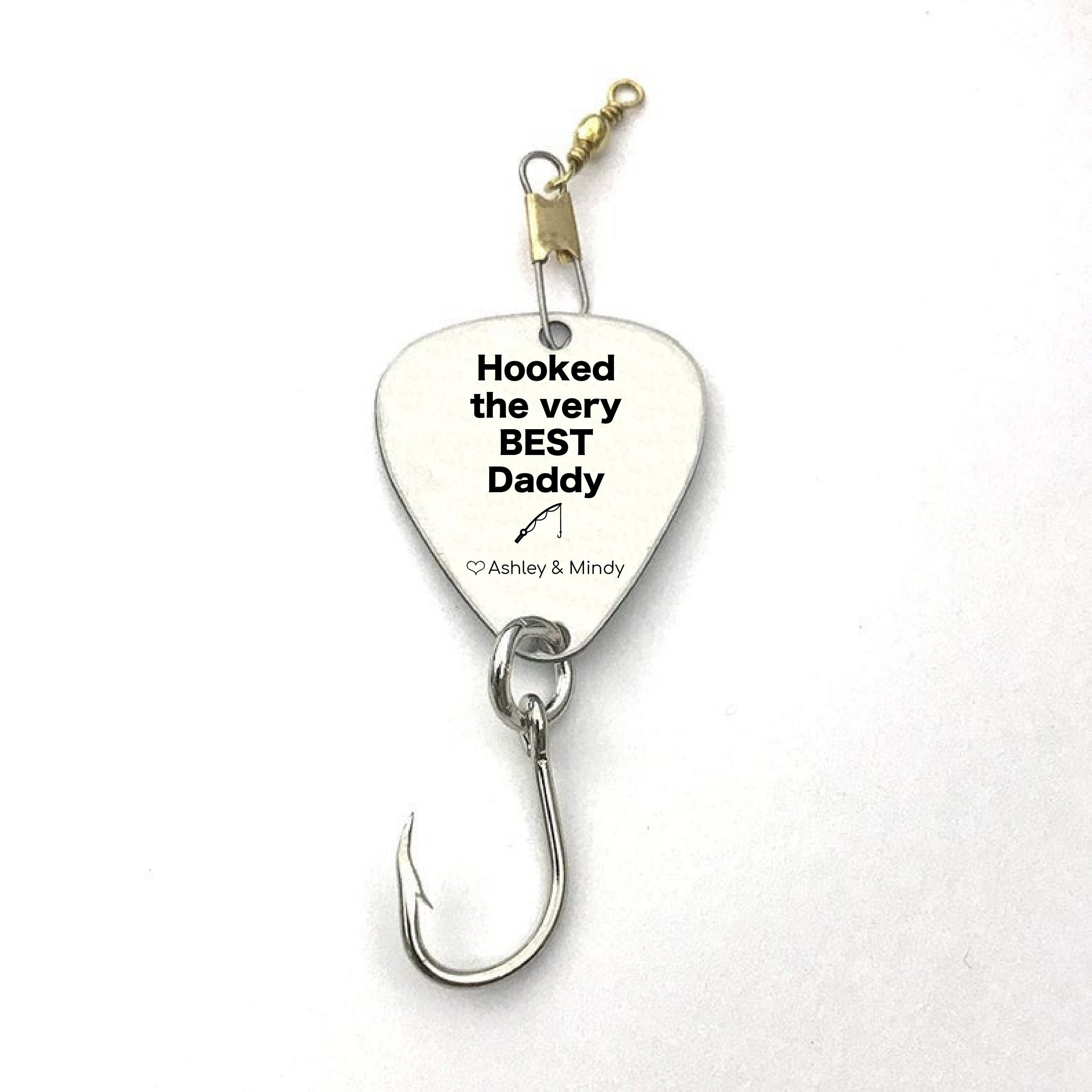 fathers day christian fishing lure CJ&M Bonus Dad Gift - Hooked The Best Bonus Dad Rod and Reel Bait Tackle and Accessories Fishing Gear and Equipment Checklist Fishing You a Happy Father's