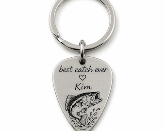 best catch ever- fishing gift- Custom Engraved Anniversary Gift - Gift for Husband - Boyfriend Gift-Valentines Day Gift- bass fishing-