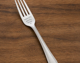 Customized Fork - Pasta lover- Custom Fork - Personalized Silverware - Custom Engraved Fork Personalized Serving Fork